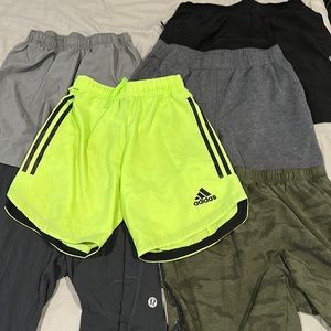 Assorted workout and lounge shorts men’s size m (lululemon, adidas, ASICS)